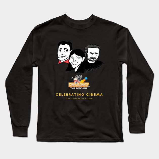 Cartoon Logo for Dark Colors Long Sleeve T-Shirt by CinemadnessPodcast